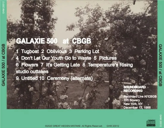 GALAXIE 500 / at CBGB (1CDR)