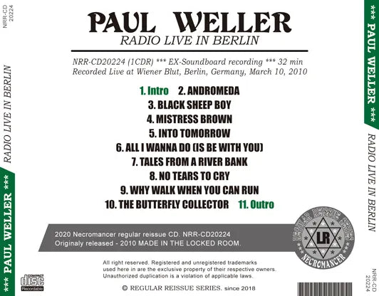 PAUL WELLER / RADIO LIVE IN BERLIN (1CDR)