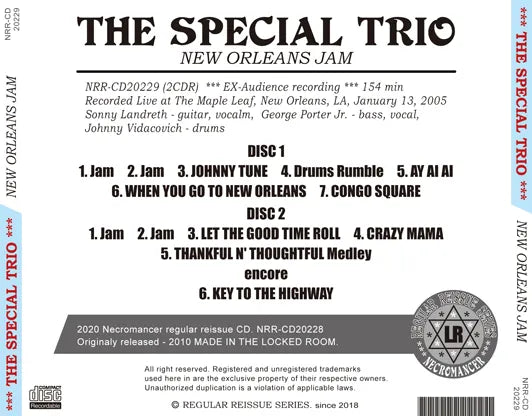 THE SPECIAL TRIO / NEW ORLEANS JAM (2CDR)