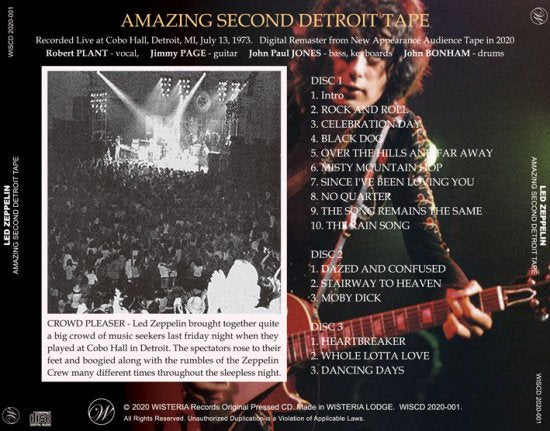 LED ZEPPELIN / AMAZING SECOND DETROIT TAPE (3CD+1CD)