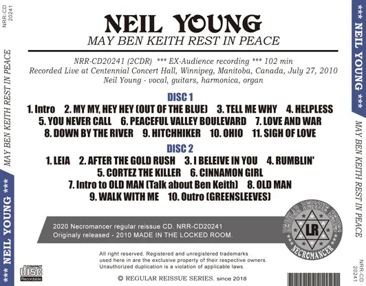 NEIL YOUNG / MAY BEN KEITH REST IN PEACE (2CDR)