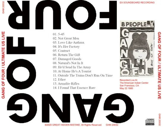 GANG OF FOUR / ULTIMATE US LIVE (1CDR)