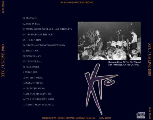 XTC / US LIVE 1980 (1CDR)