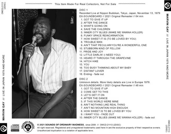 MARVIN GAYE / EN VIVO EN JAPÓN 1979 Y MÁS (2 CDR)