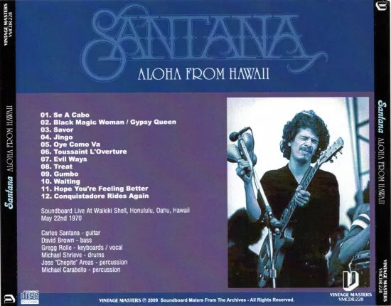 SANTANA / ALOHA FROM HAWAII SOUNDBOARD (1CDR)