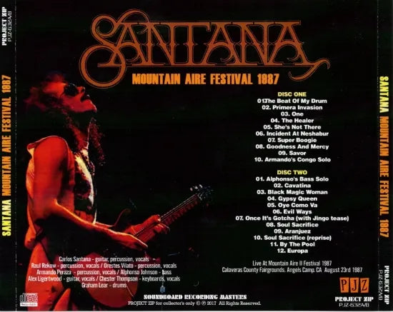 Santana / Mountain Aire Festival SOUNDBOARD (2CDR)