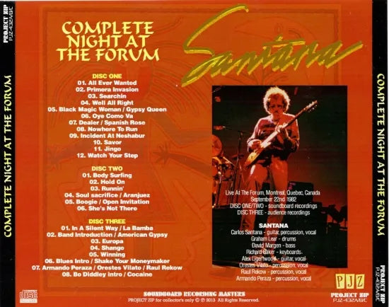 Santana / Complete Night At The Forum (3CDR)