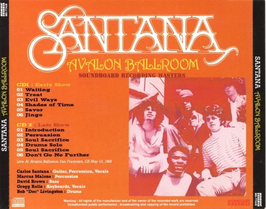 Santana / Avalon Ballroom (2CDR)