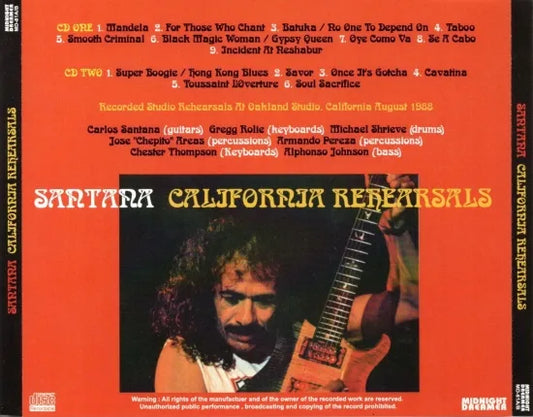 SANTANA / CALIFORNIA REHEARSALS (2CDR)