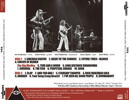 YES / LEGENDARY MIKE MILLARD TAPE LIVE AT LONG BEACH ARENA 1979 (2CDR)