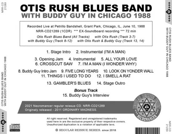 OTIS RUSH BLUES BAND / WITH BUDDY GUY IN CHICAGO 1988 (1CDR)