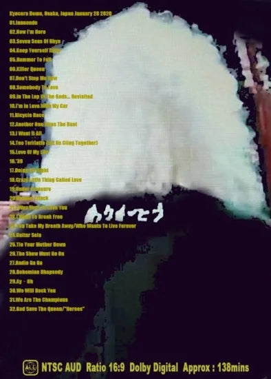 QUEEN + ADAM LAMBERT / The Rhapsody Tour 2020 Gracias (1DVDR)