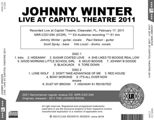 JOHNNY WINTER / LIVE AT CAPITOL THEATRE 2011 (2CDR)
