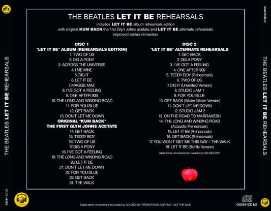 THE BEATLES / "LET IT BE" REHEARSALS IMPROVED STEREO REMASTERS (2CD)