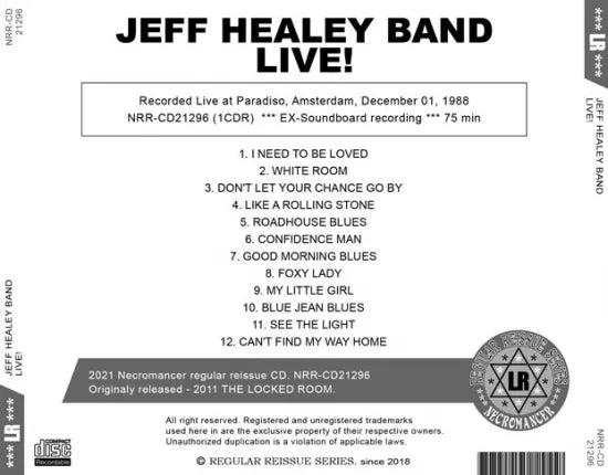 JEFF HEALEY BAND / LIVE! (1CDR)