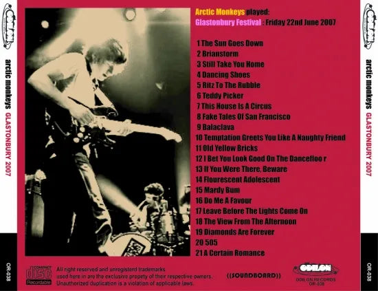 ARCTIC MONKEYS / GLASTONBURY 2007 SOUNDBOARD (1CDR)