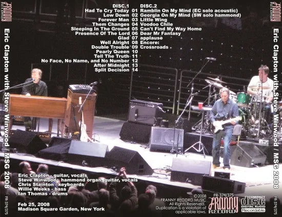 ERIC CLAPTON & STEVE WINWOOD / MSG 2008 (2CDR)