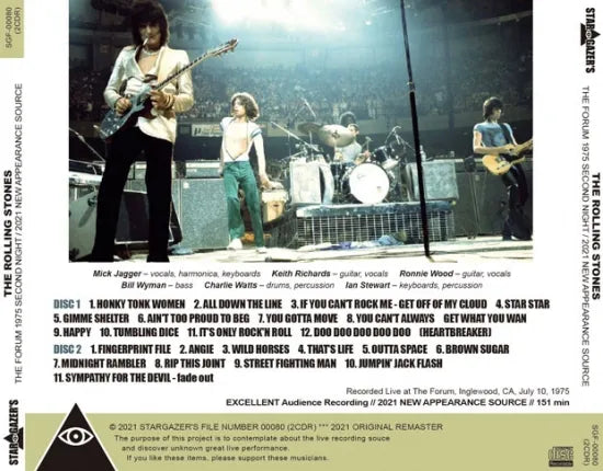 THE ROLLING STONES / THE FORUM 1975 SECOND NIGHT (2CDR)