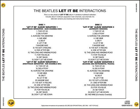 THE BEATLES / "LET IT BE" INTERACTIONS (2CD)
