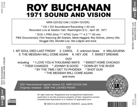 ROY BUCHANAN / 1971 SOUND AND VISION (1CDR+1DVDR)
