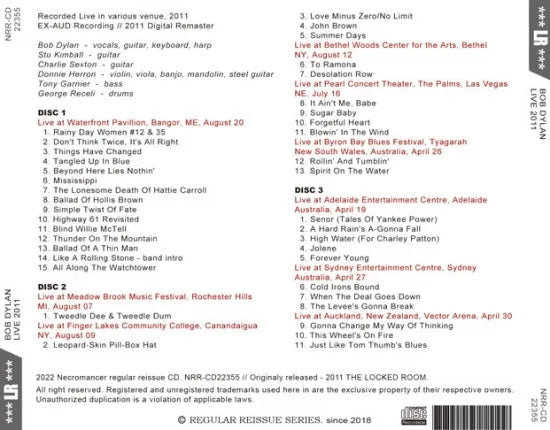 BOB DYLAN / LIVE 2011 (3CDR)