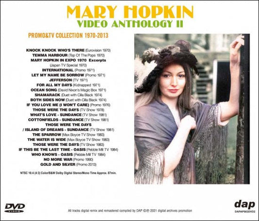 MARY HOPKIN / VIDEO ANTHOLOGY II PROMO&TV COLLECTION 1970-2013 (1DVD)