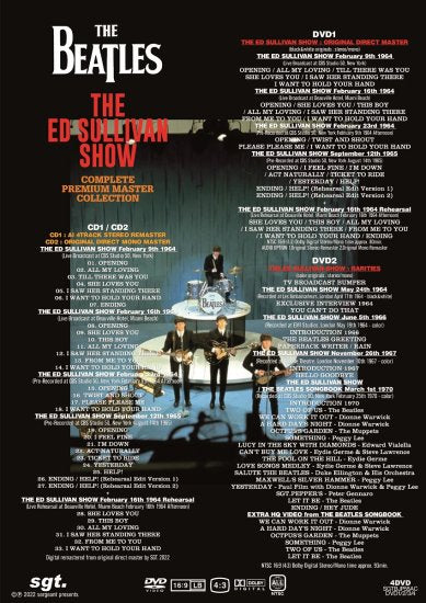 THE BEATLES / THE ED SULLIVAN SHOW COMPLETE PREMIUM MASTER COLLECTION (2CD+2DVD)
