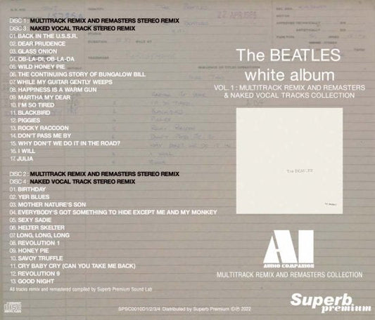 THE BEATLES / WHITE ALBUM AI - AUDIO COMPANION VOL.1 (4CD)