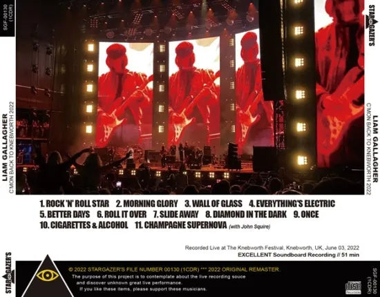 LIAM GALLAGHER / C'MON BACK TO KNEBWORTH 2022 (1CDR)