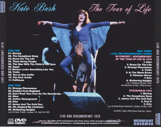 KATE BUSH / THE TOUR OF LIFE 1979 LIVE AND DOCUMENTARY (2CDR+1DVDR)