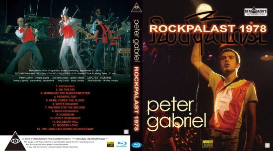 PETER GABRIEL / ROCKPALAST 1978 2022 WEBCAST VERSION (1BDR)