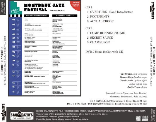 HERBIE HANCOCK / LIVE AT MONTREUX JAZZ FESTIVAL 2022 (2CDR+1DVDR)
