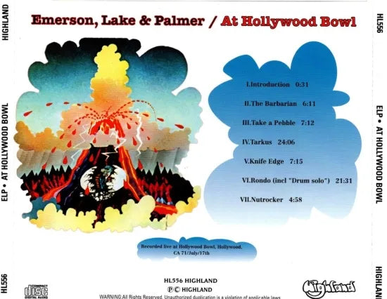 EMERSON LAKE & PALMER / AT HOLLYWOOD BOWL 1971 HIGHLAND (1CD)