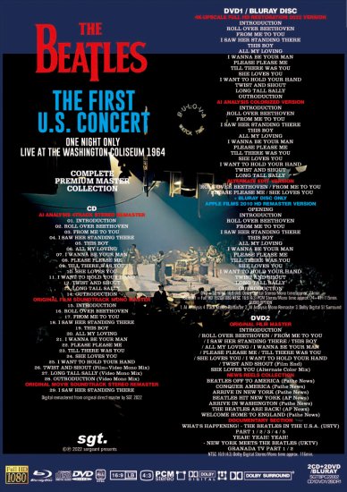 THE BEATLES / THE FIRST U.S. CONCERT (ONE NIGHT ONLY LIVE AT THE WASHINGTON COLISEUM 1964) (1CD+2DVD+1BDR)