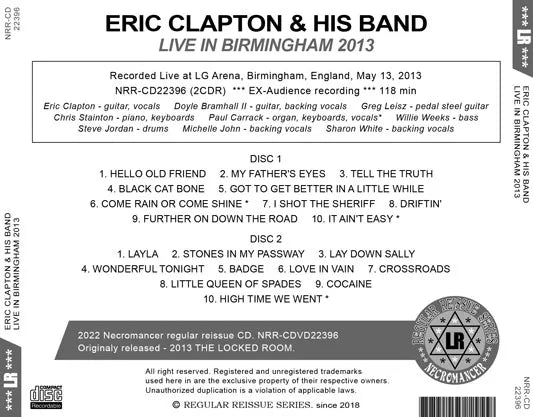 ERIC CLAPTON & HIS BAND / LIVE IN BIRMINGHAM 2013 (2CDR)