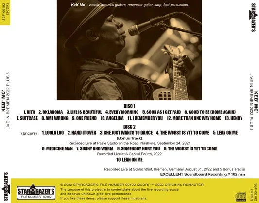 KEB' MO' / LIVE IN BREMEN 2022 PLUS 5 (2CDR)