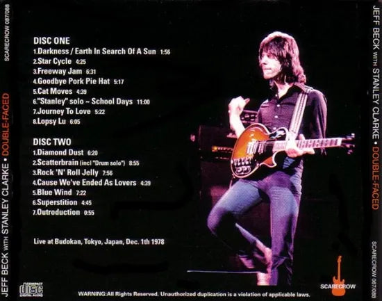 JEFF BECK WITH STANLEY CLARKE / DOUBLE-FACED Budokan Tokyo Japan 1978 (2CD)