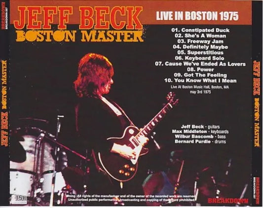 JEFF BECK / BOSTON MASTER (1CDR)