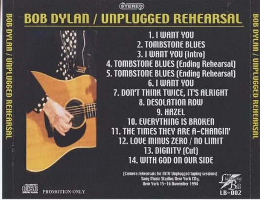 BOB DYLAN / UNPLUGGED REHEARSAL (1CD)