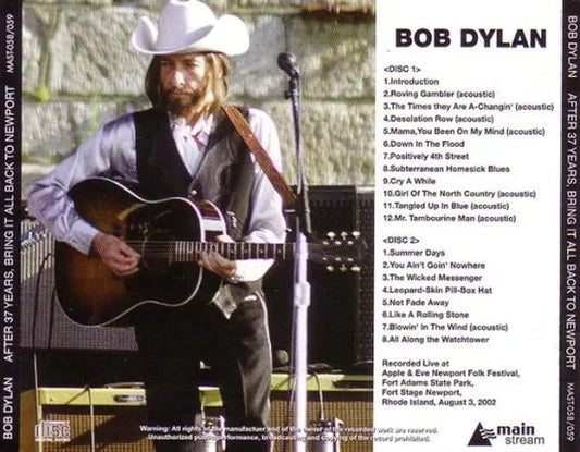 BOB DYLAN / AFTER 37 YEARS, BRING IT ALL BACK TO NEWPORT (2CD)