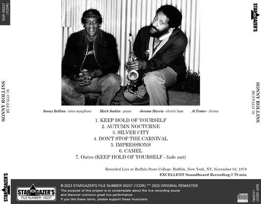 SONNY ROLLINS / BUFFALO 78 (1CDR)