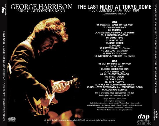 GEORGE HARRISON WITH ERIC CLAPTON&HIS BAND / THE LAST NIGHT AT TOKYO DOME ROCK LEGENDS JAPAN TOUR 1991 COMPLETE REMASTER EDITION (2CD)