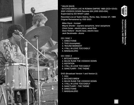 MILES DAVIS / ROUND ABOUT ROMAN EMPIRE 1969 (2CD+1DVD)