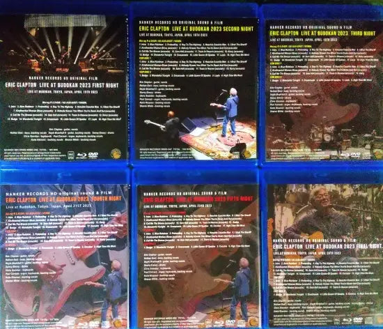 ERIC CLAPTON / EN DIRECTO EN BUDOKAN 2023 - SET COMPLETO DE SEIS DÍAS (6 HABITACIONES Y 6 DVD + 12 CD)