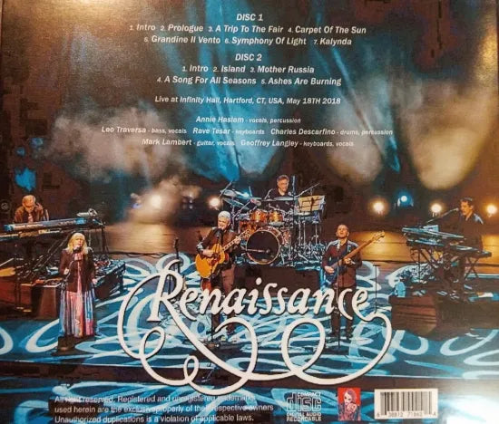 Renaissance / A Symphonic Journey Tour 2018 In Hartford (2CDR)