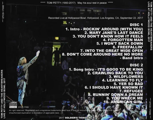 TOM PETTY AND THE HEARTBREAKERS / LIVE AT HOLLYWOOD BOWL 2017 (2CDR)