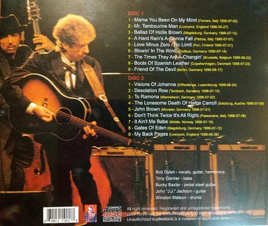 Bob Dylan / European Summer Tour 1996 Acoustic Compilation (2CDR)