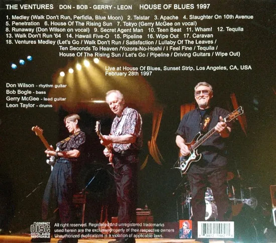THE VENTURES / HOUSE OF BLUES 1997 (1CDR)