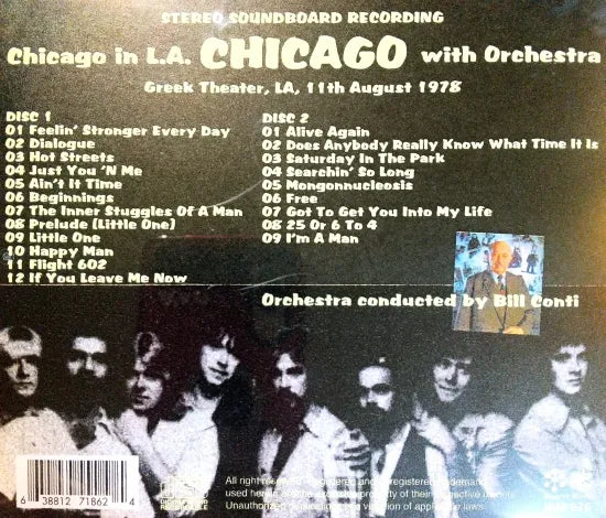 CHICAGO with Orchestra / Chicago in L.A. SOUNDBOARD (2CDR)