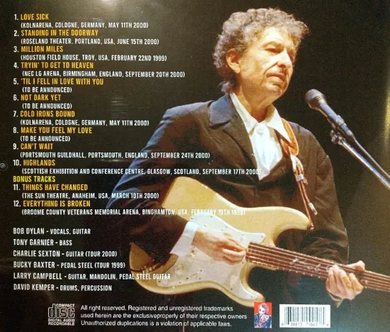 BOB DYLAN / Time Out Of Mind Live 1999-2000 (1CDR)